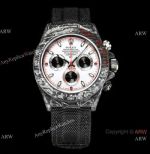 TW Factory Rolex DIW NTPT Carbon Daytona Watch White Dial 7750 Movement